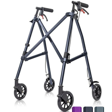 Black walker with wheels on a white background Blue