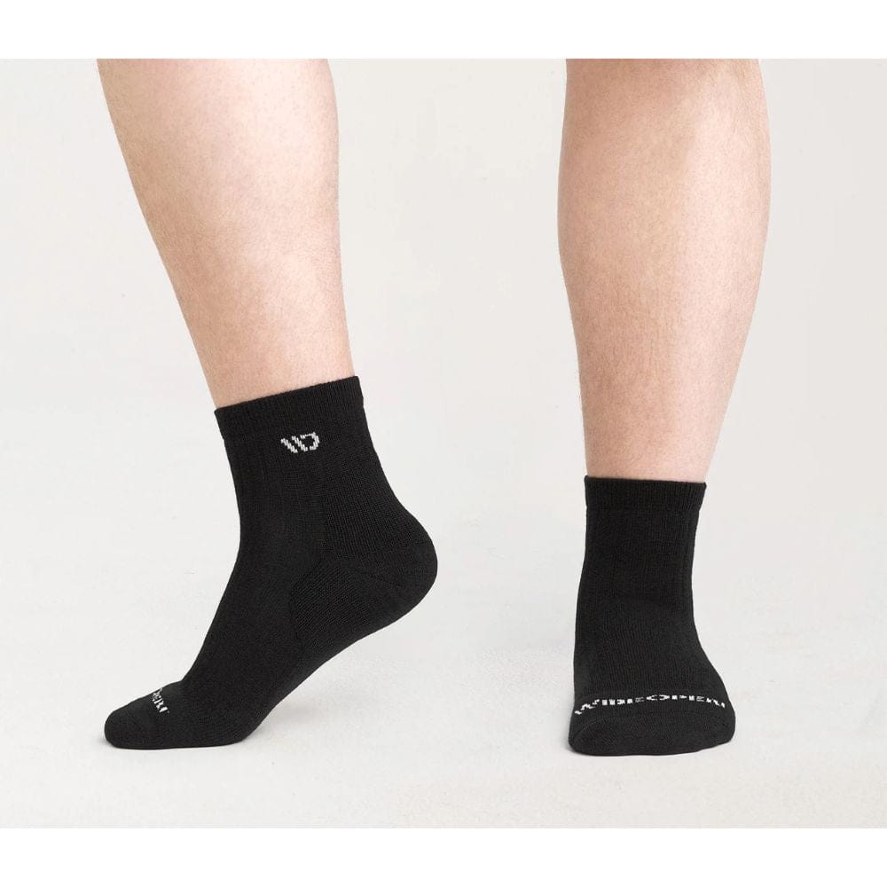 Wide Open Men's Solid Cushioned Quarter Socks