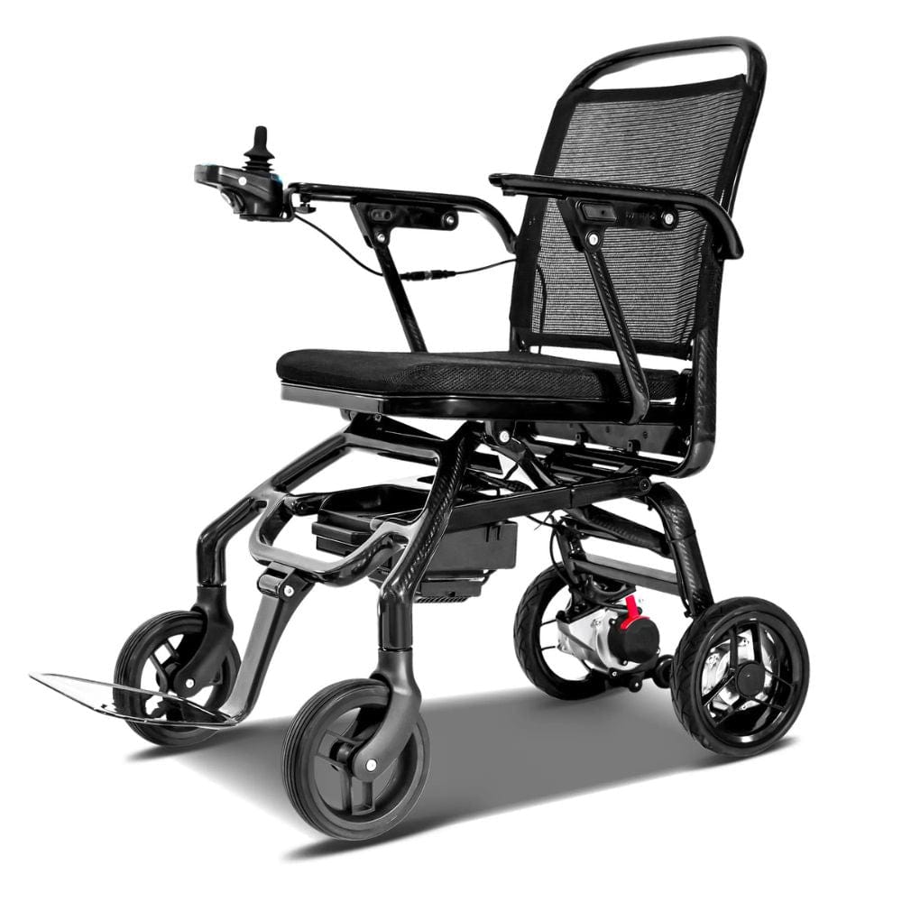 Foldable Black Electric Power Wheelchair For Travel