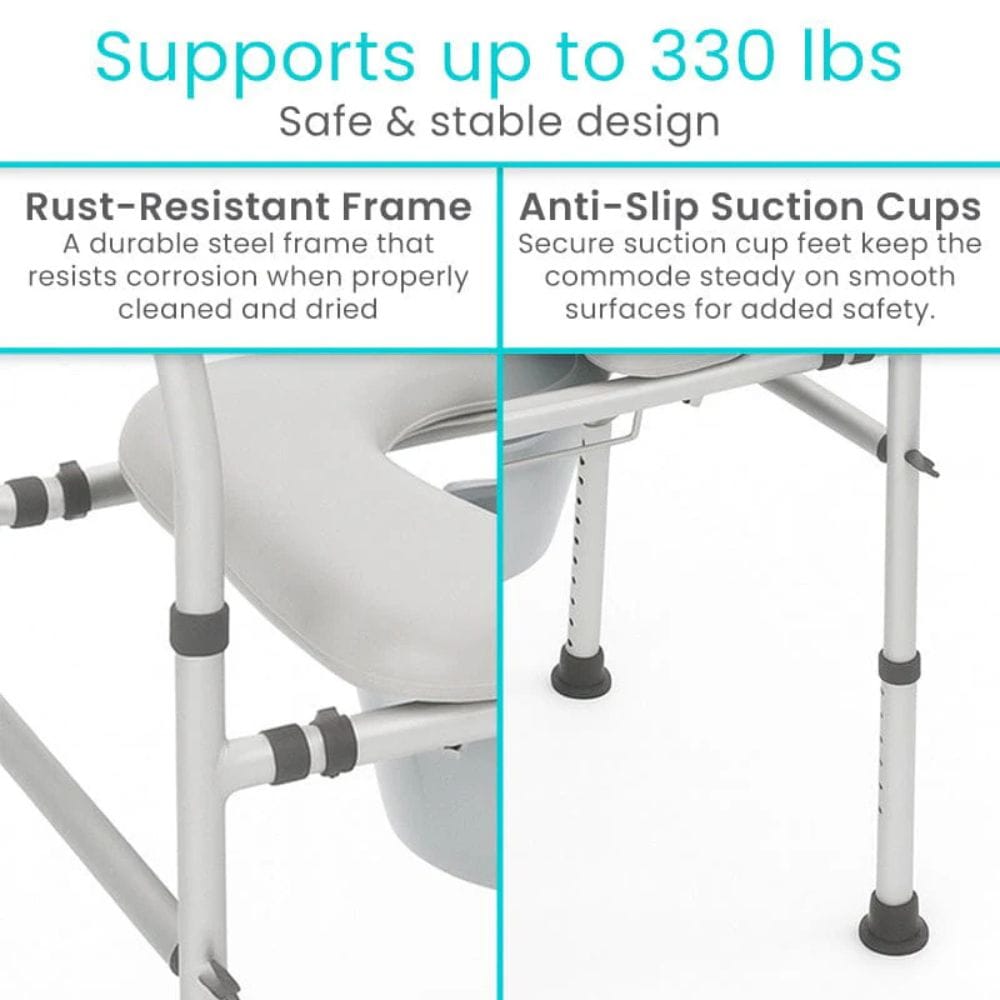 Vive Health Padded 3-in-1 Commode