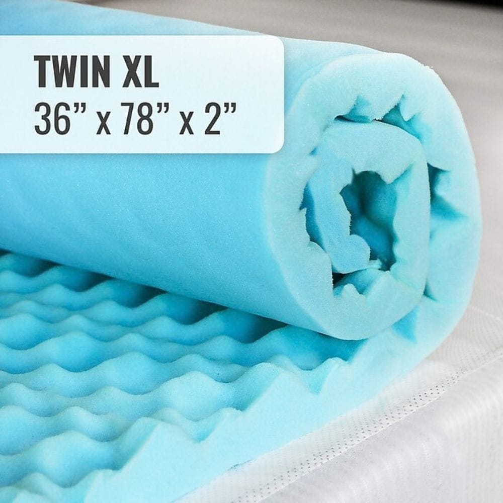 DMI Twin Extra Long Size Mattress Pad, Blue, 36" x 2" x 78"