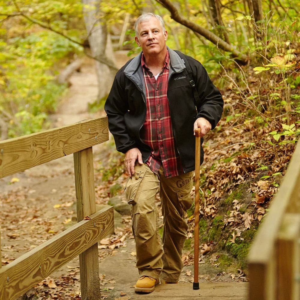 Brazos 37" Twisted Oak or Ash Walking Cane