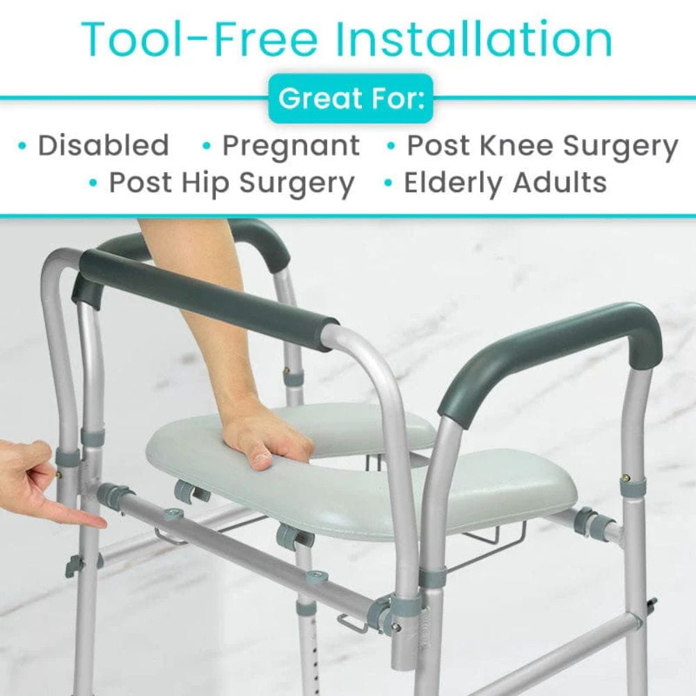 Vive Health Padded 3-in-1 Commode