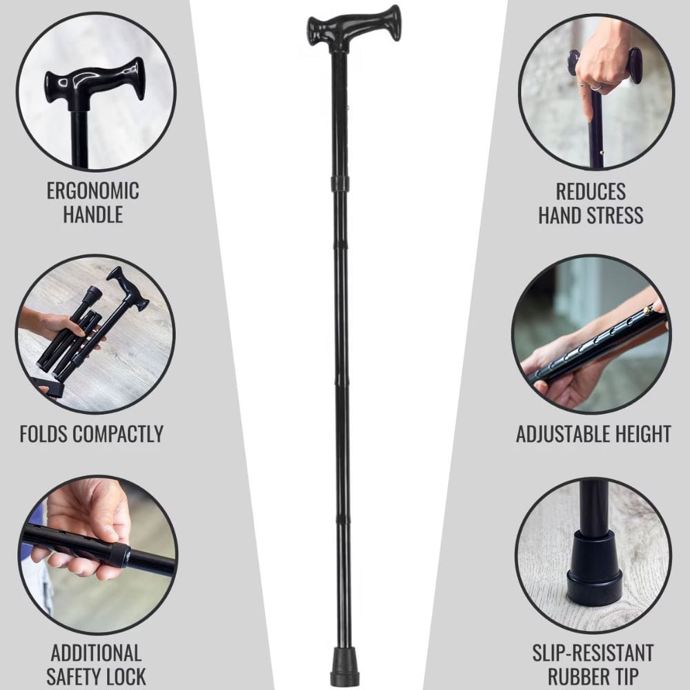 DMI Derby Handle Folding Adjustable Cane