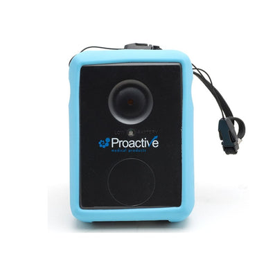 Blue and black medical device with 'Proactive Medical Products' logo on a white background