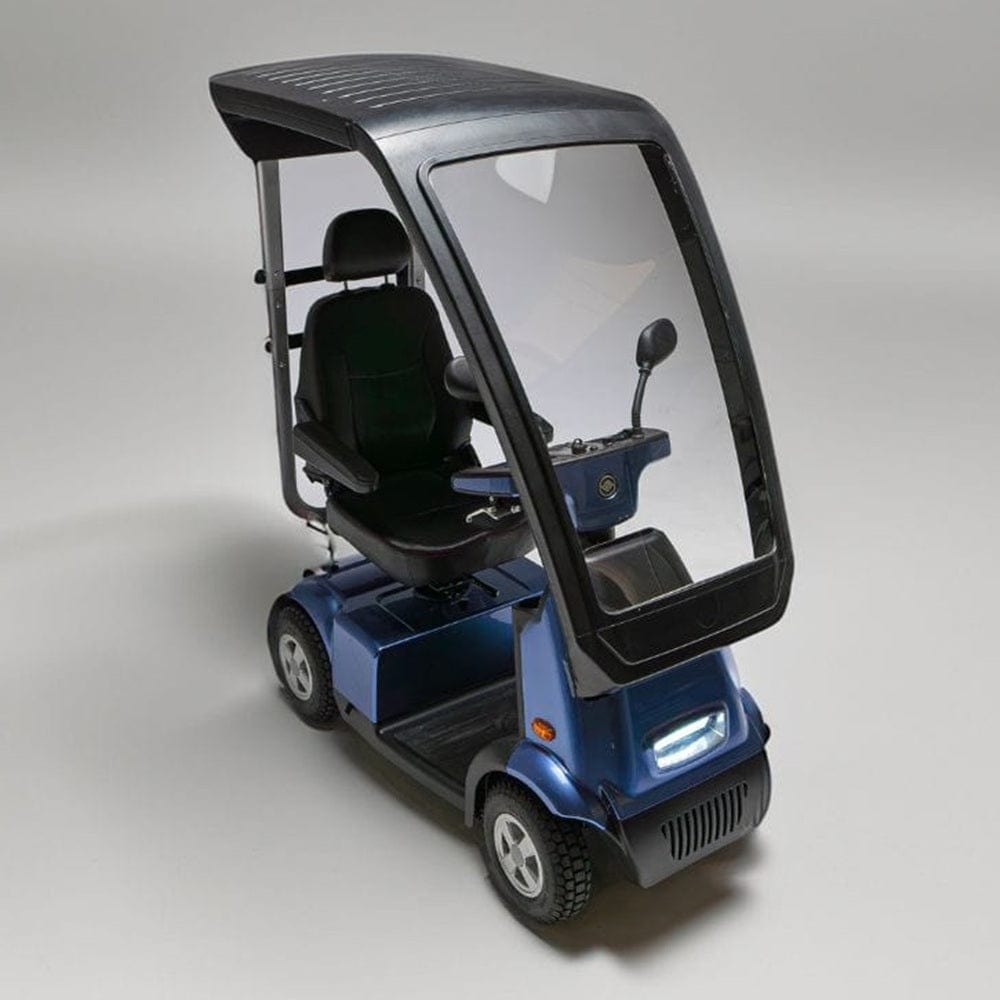 Afikim C4 Blue Scooter with Canopy Top View