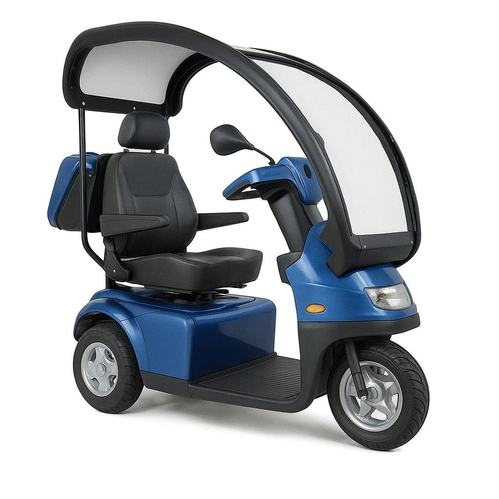 Afikim S3 Touring 3-Wheel Mobility Scooter with Canopy in Blue