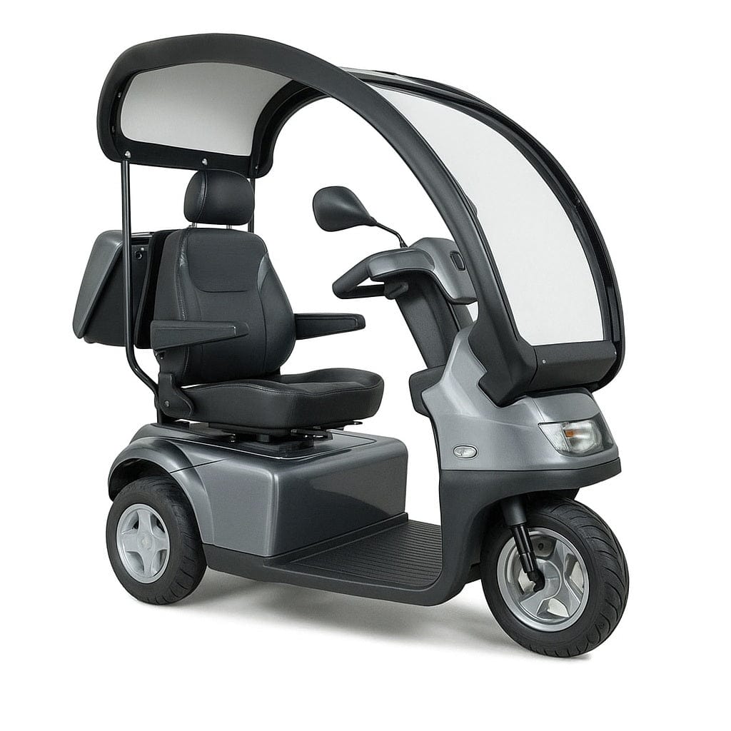 Afikim S3 Touring 3-Wheel Mobility Scooter with Canopy in Grey