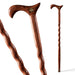 Two wooden walking canes on a white background