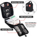 Tactical gear set with open pouch showing first aid supplies and customizable features.