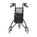 Blue walker with a black bag on a white background