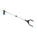 Telescopic pole with blue and black handles on a white background