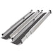 Set of three metal ramps on a white background