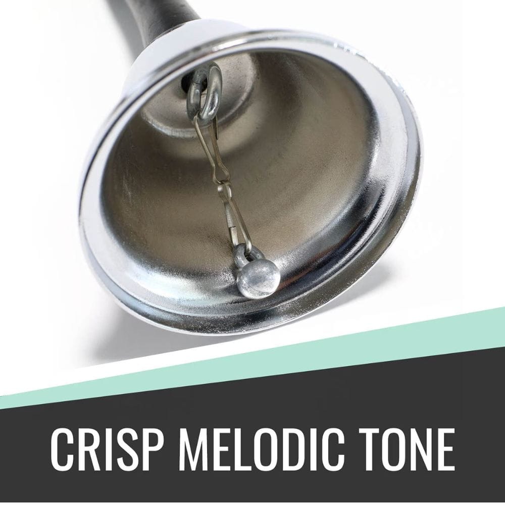 Stethoscope with a focus on the bell and diaphragm, labeled 'Crisp Melodic Tone' on a white background.