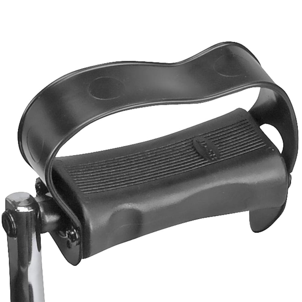 Black metal clip on a white background