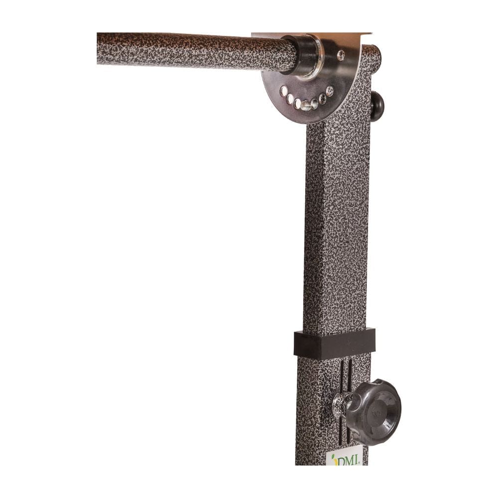 Metal bracket with textured surface on a white background