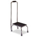 Step stool with a handrail on a white background