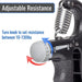 Hand grip trainer with adjustable resistance knob on a white background