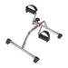 Metal foot pedal with black straps on a white background