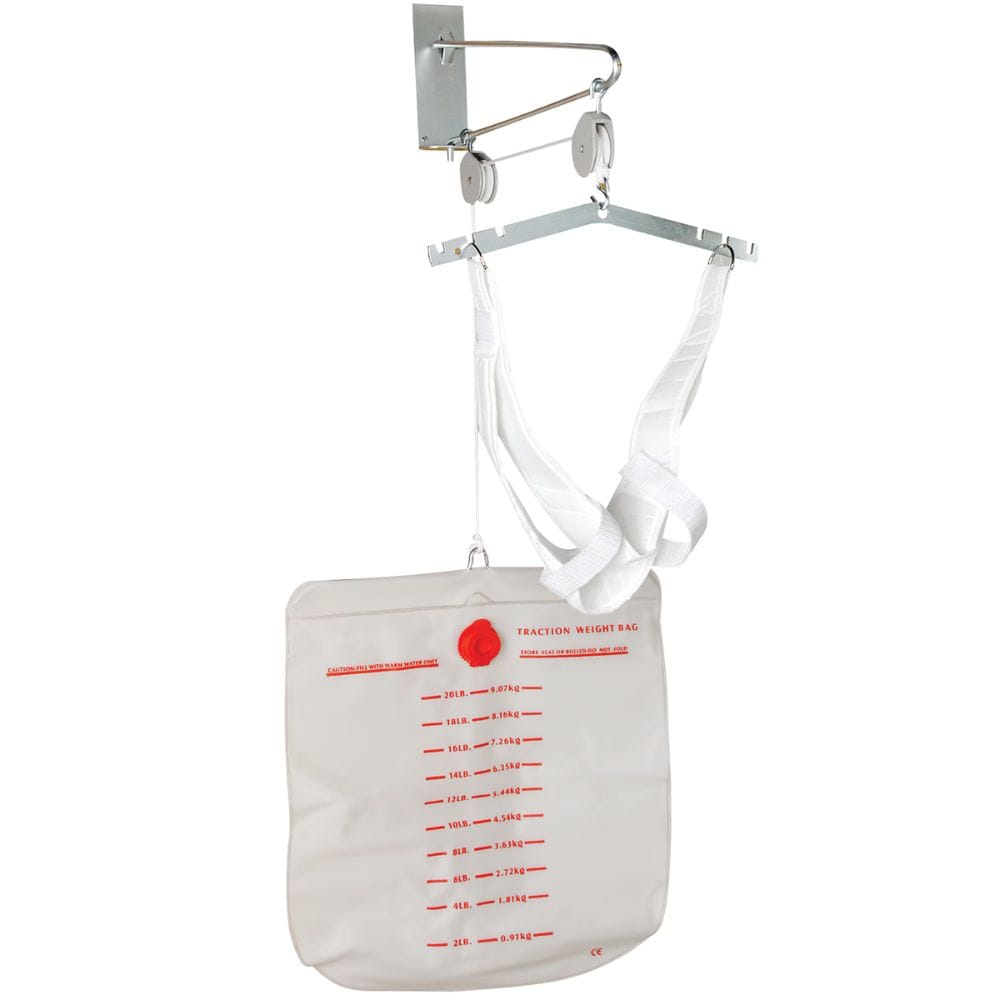 Fracation weight bag with measurement markings on a white background