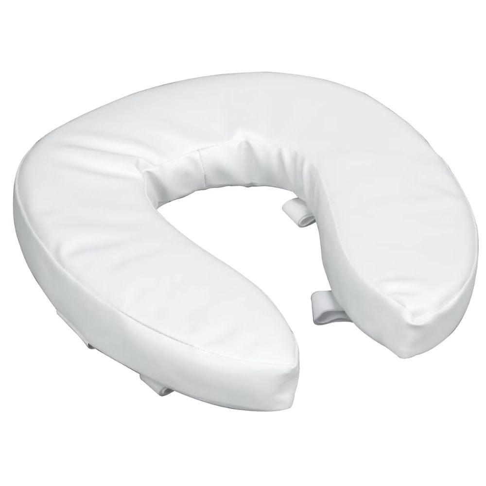White toilet seat cover on a white background
