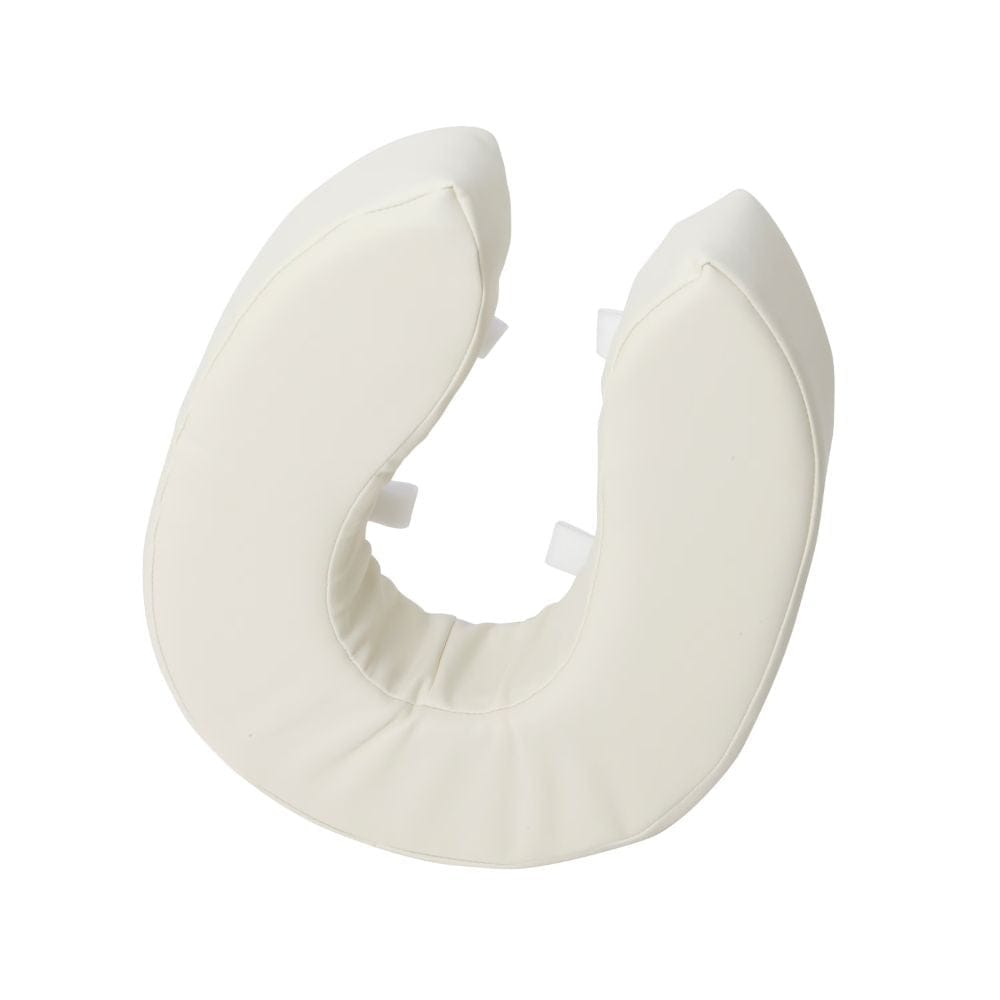 White neck pillow on a white background