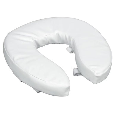 White toilet seat cover on a white background