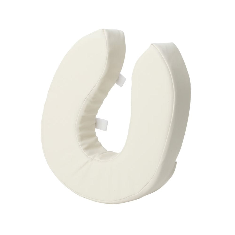White U-shaped neck pillow on a white background