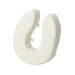 White U-shaped neck pillow on a white background