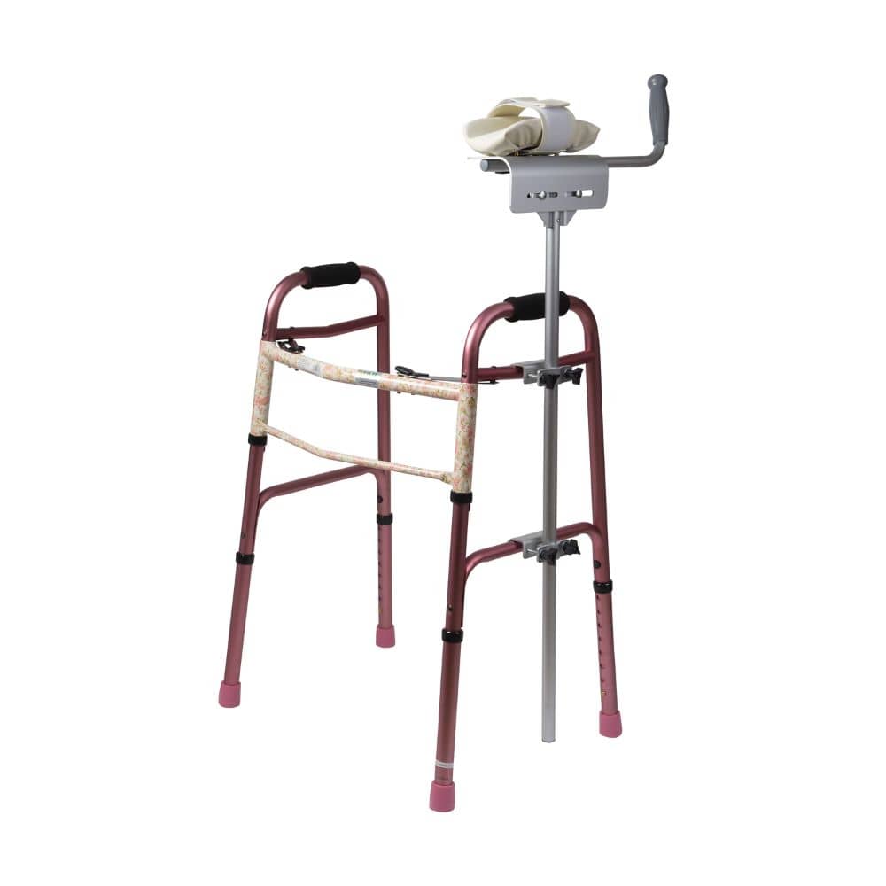 Walking frame with headrest on a white background