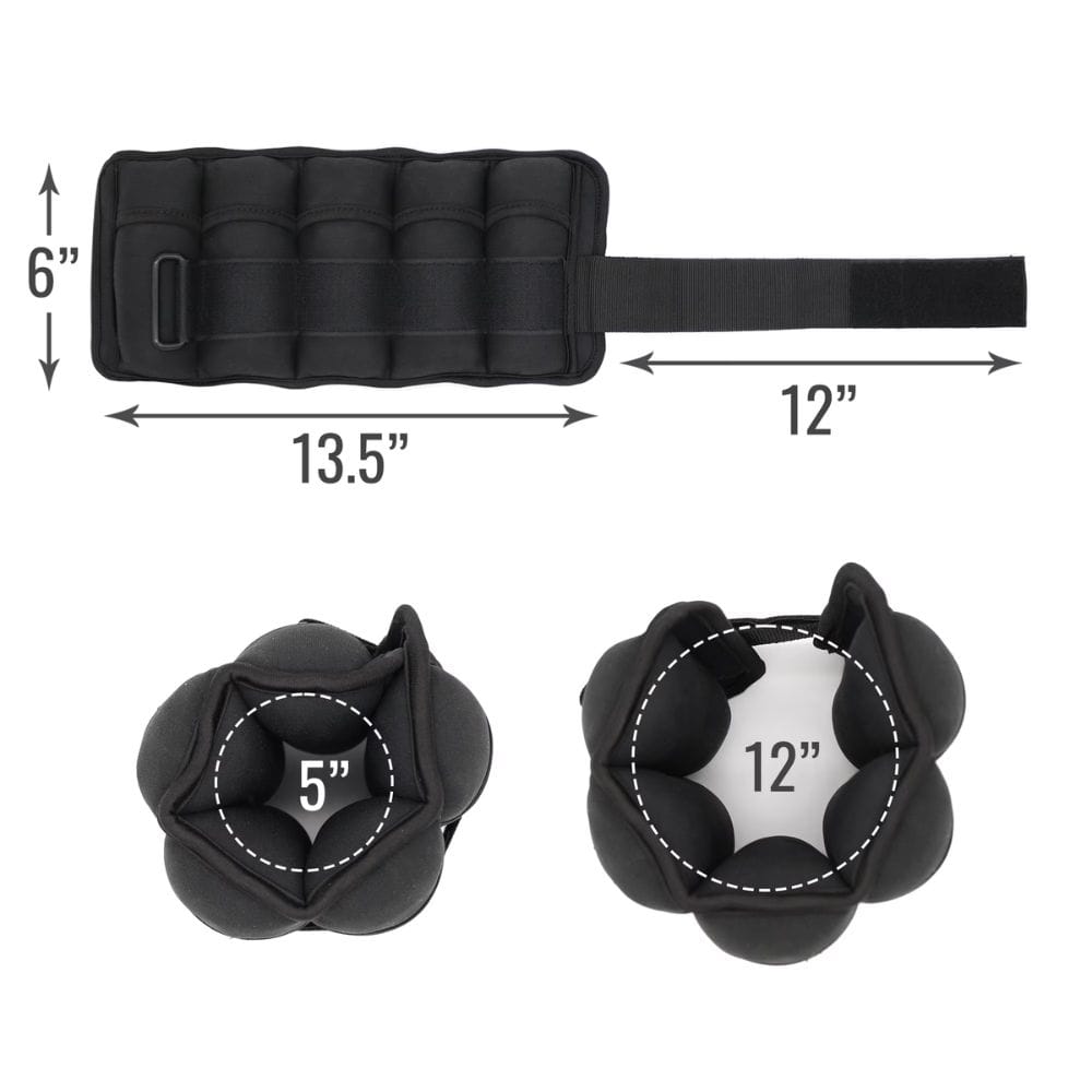 Black weight plate with measurements on a white background