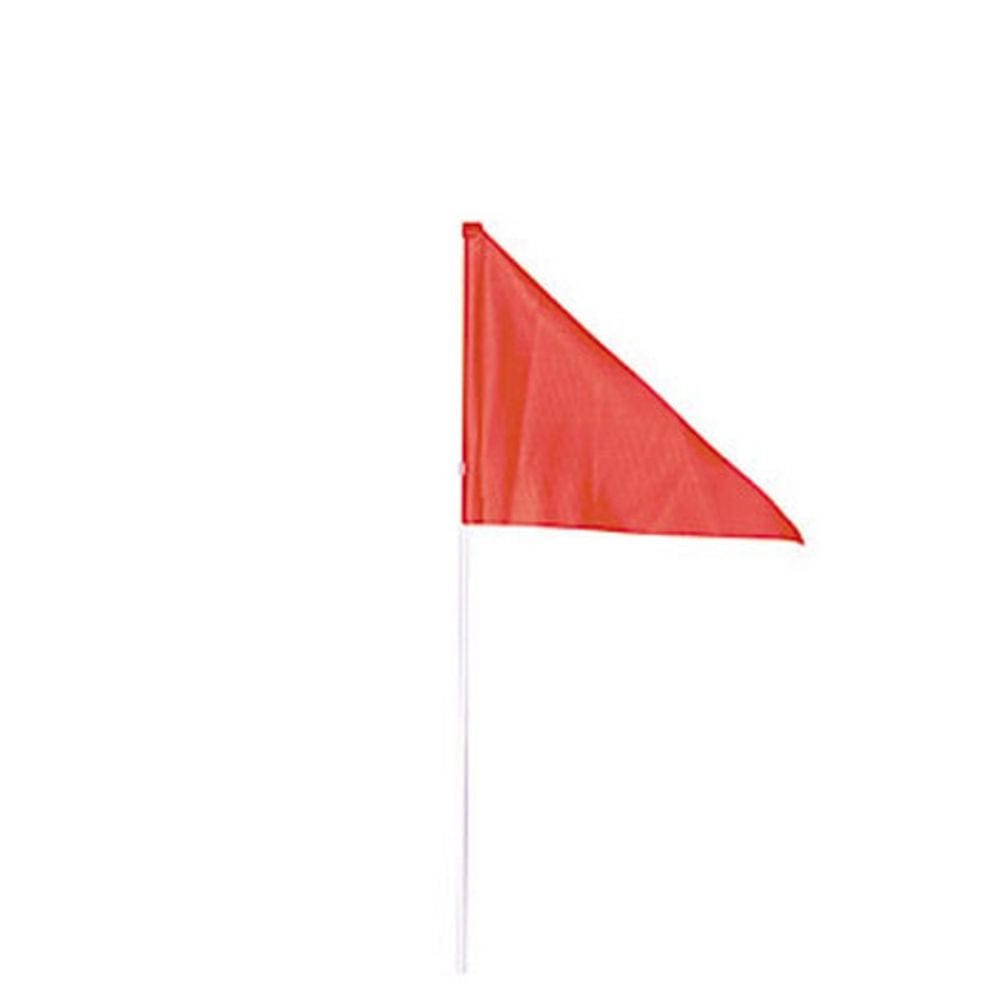 Red and white flag on a white background