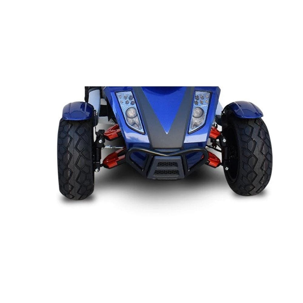 Blue off-road vehicle on a white background