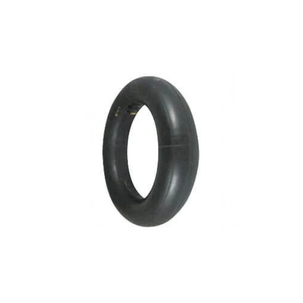 Black inner tube on a white background