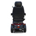 Black electric wheelchair on a white background