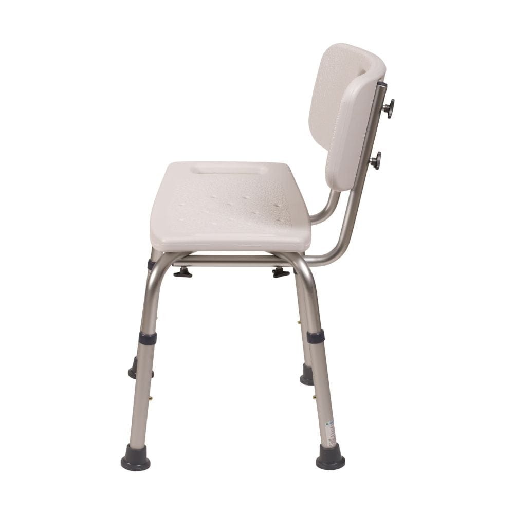 White chair with metal legs on a white background
