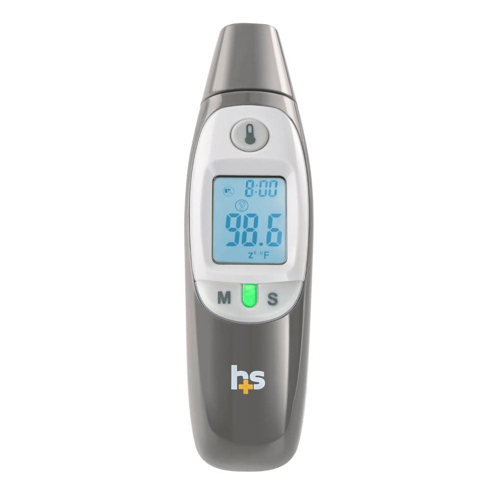 Digital thermometer with a white background