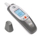 Digital ear thermometer with a small probe on a white background