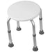 Round stool with adjustable legs on a white background