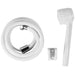 Shower head and hose set on a white background
