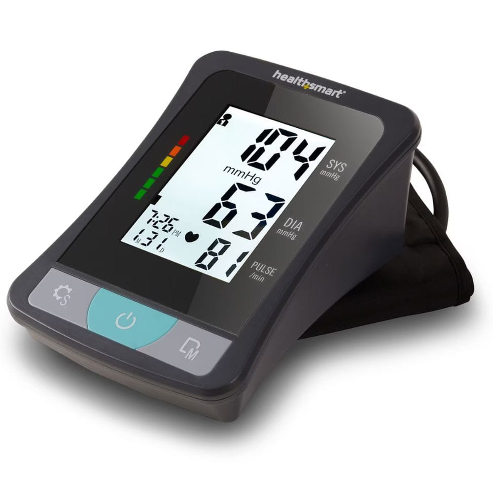HealthSmart blood pressure monitor on a white background