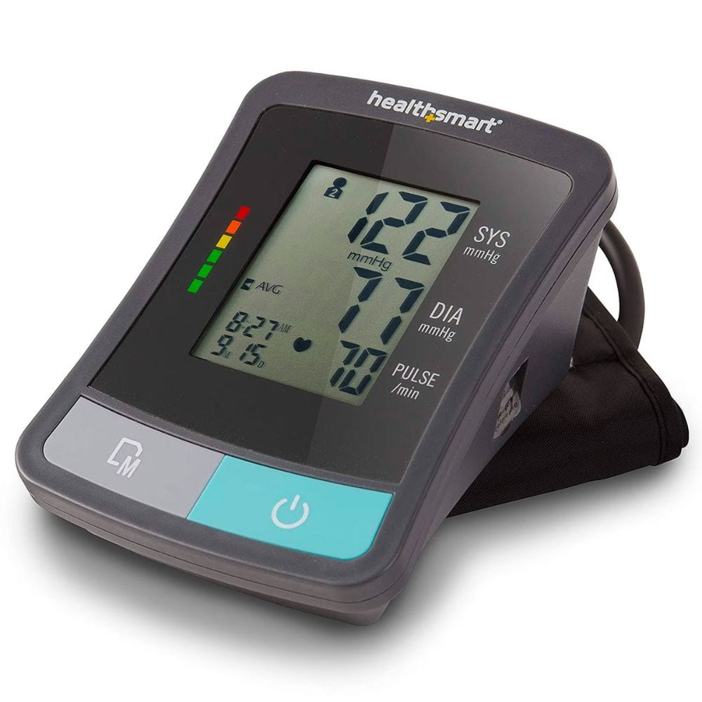 HealthSmart blood pressure monitor on a white background