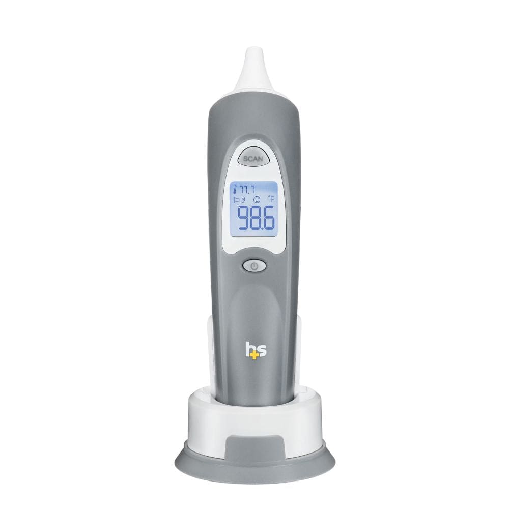 Digital thermometer with a white background