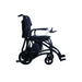 Black electric wheelchair on a white background
