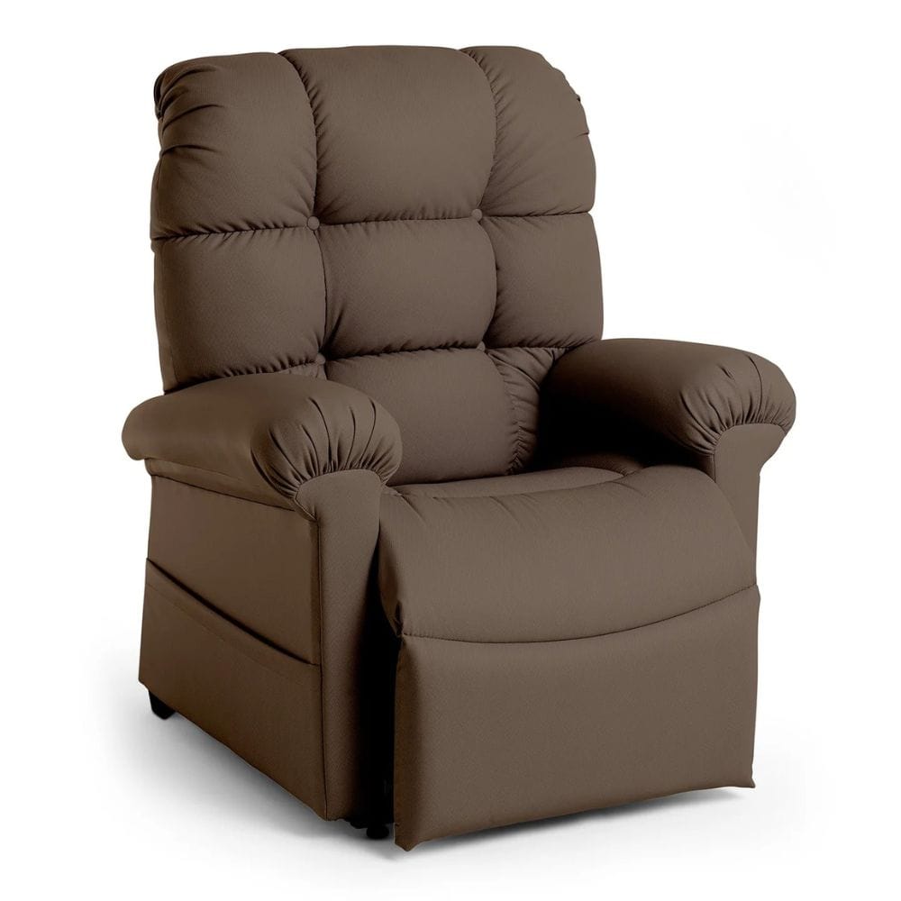 Brown recliner chair on a white background