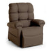Brown recliner chair on a white background
