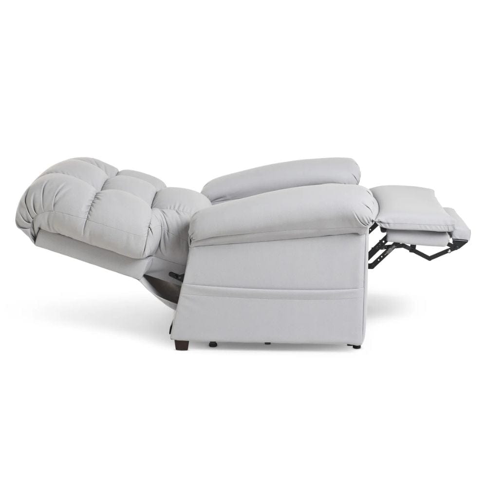 Gray recliner chair on a white background