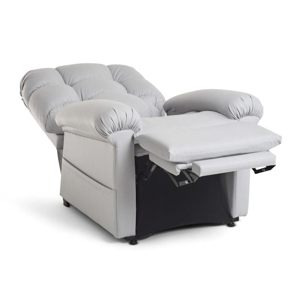 Gray recliner chair on a white background