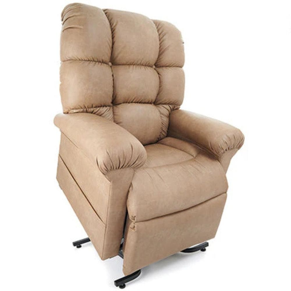 Beige recliner chair on a white background