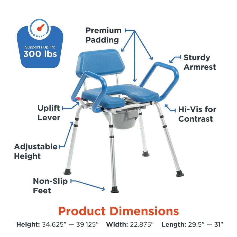 Cloth Secure Commode Journey SoftSecure Uplift Commode — At Home Care Supplies